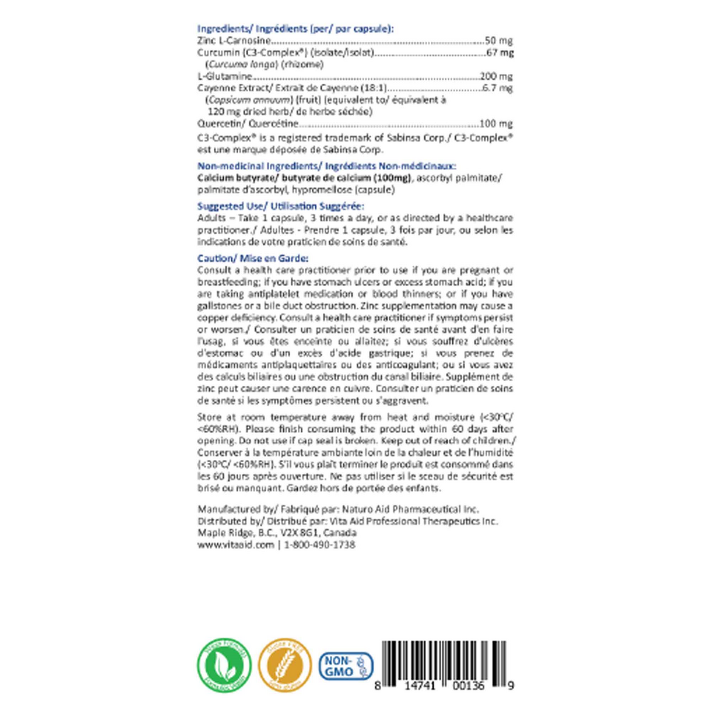 GI-Restore LF Supplement Facts Label