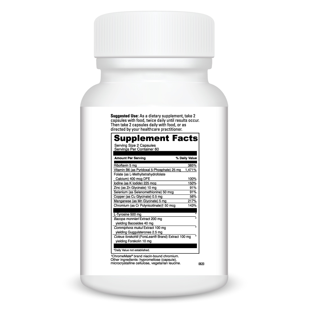 Thyroid Basics Supplement Facts Label