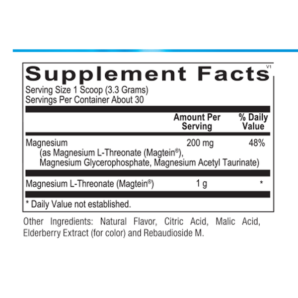 CereMag Supplement Facts Label