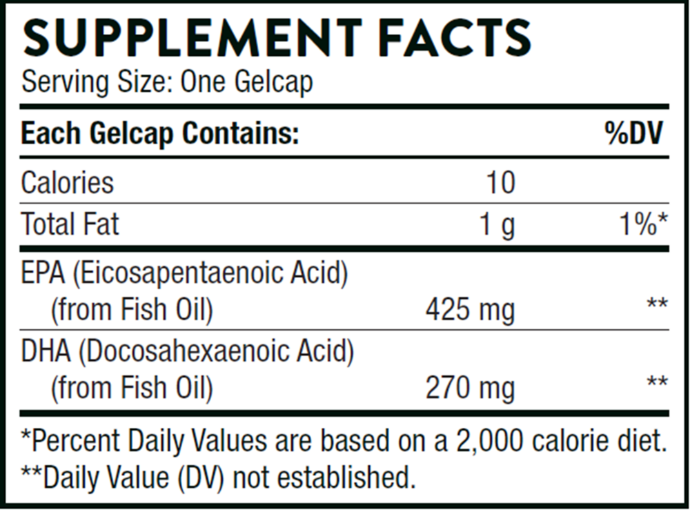 Super EPA NSF Supplement Facts Label
