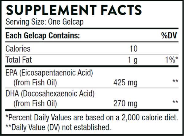 Super EPA NSF Supplement Facts Label