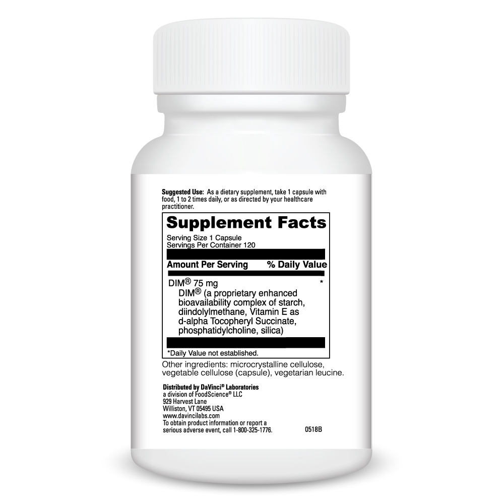 DIMPRO 60 Count Supplement Facts Label