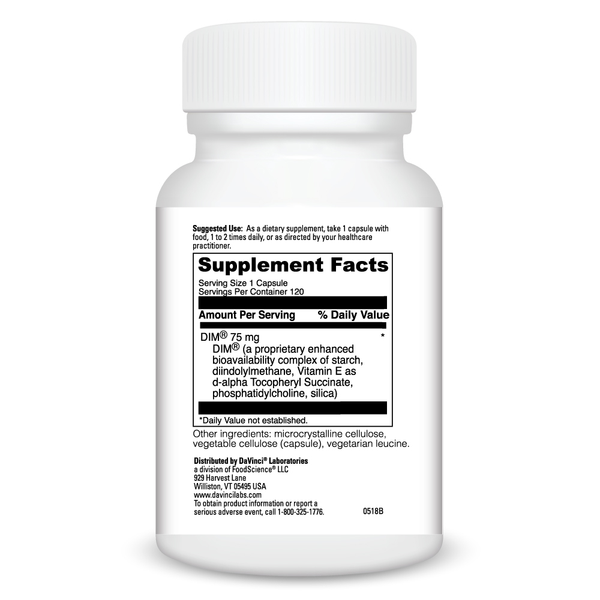 DIMPRO 60 Count Supplement Facts Label