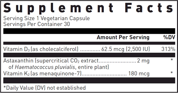 K2-D3 Supplement Facts Label