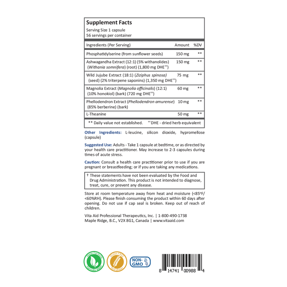 Cortilief Supplement Facts Label