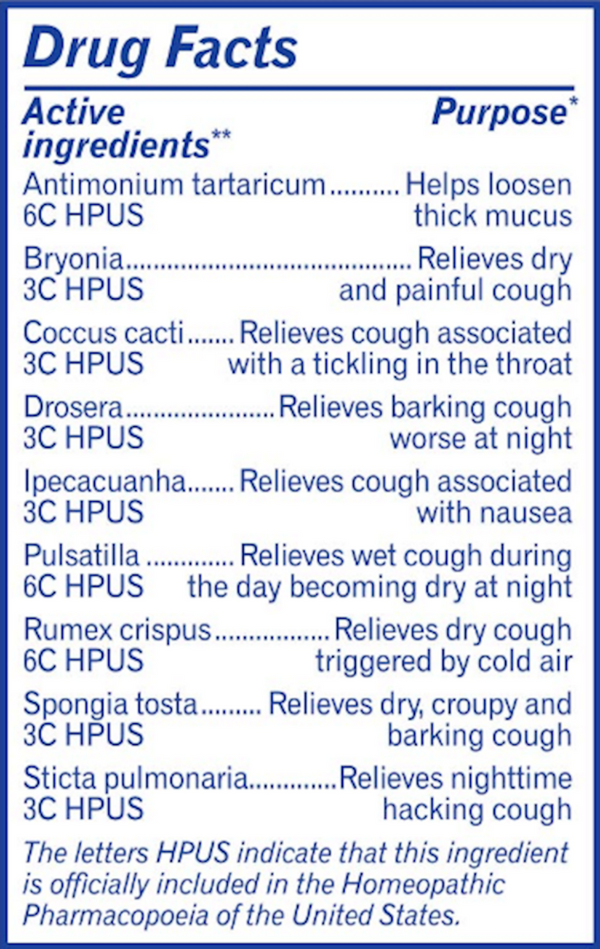 Chestal Children Cough Honey Supplement Facts Label