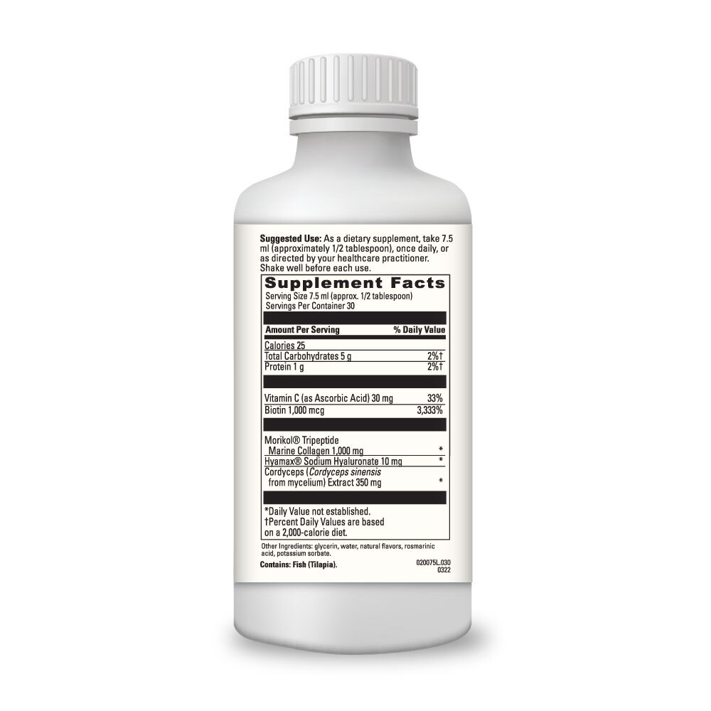 Collagen Bright Supplement Facts Label