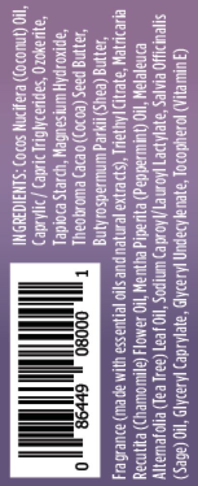 Magnesium Enriched Lavender & Rosemary Deodorant Stick Supplement Facts Label