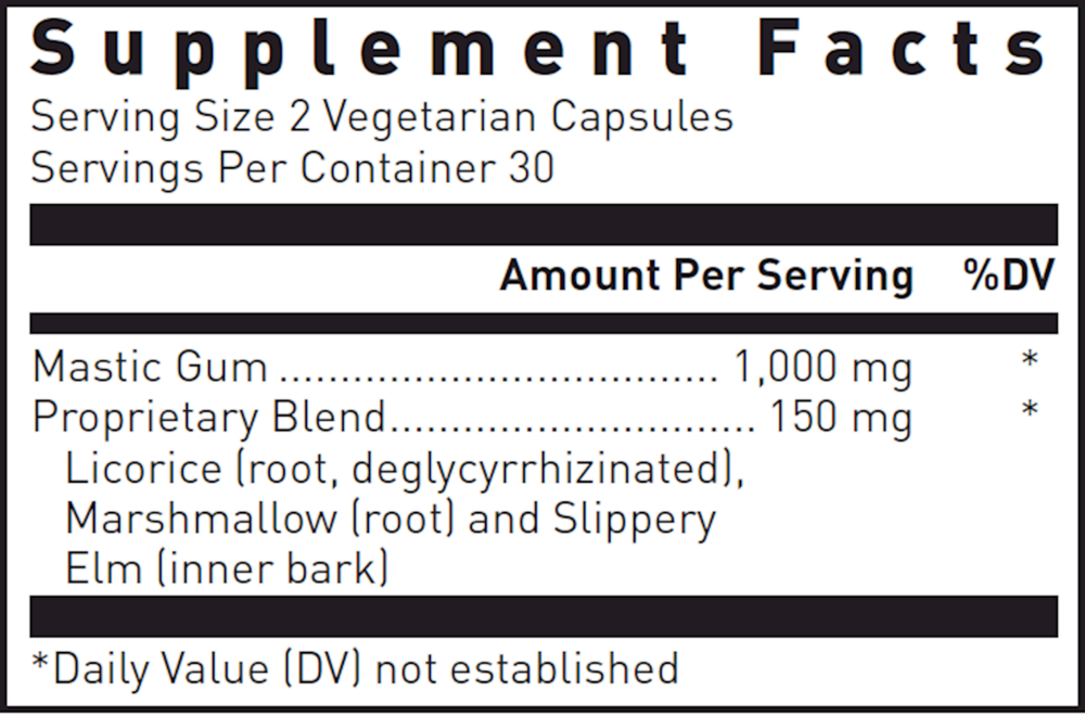 Pylori-Plex Supplement Facts Label