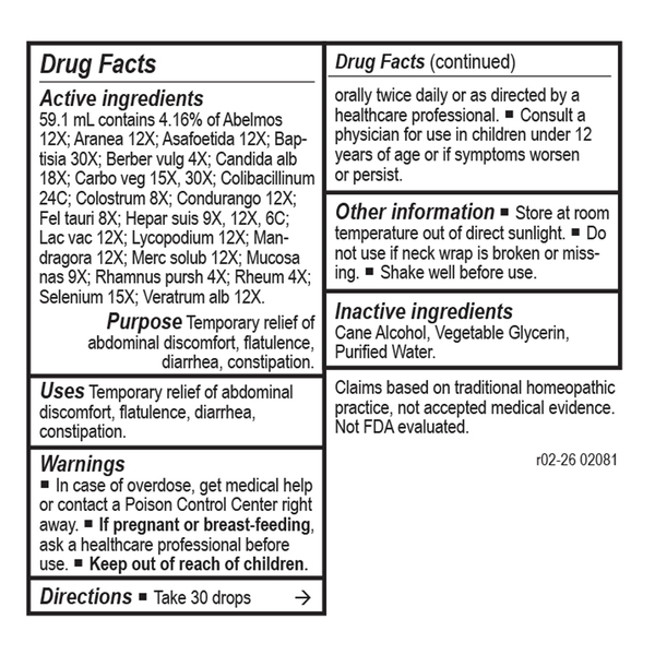 Colo-Chord Supplement Facts Label
