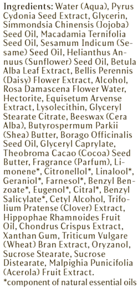 Regenerating Eye Cream Supplement Facts Label