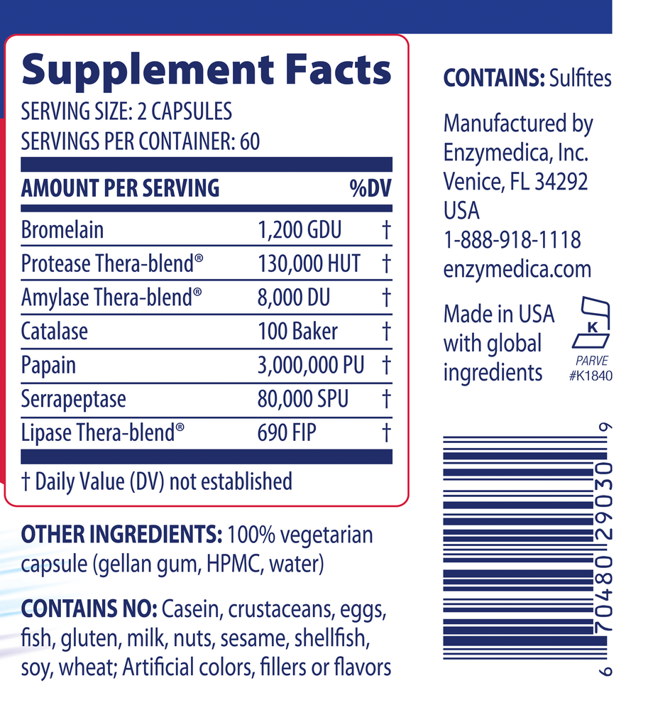 Repair Gold Supplement Facts Label