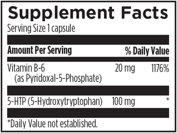 5-HTP Supreme Supplement Facts Label