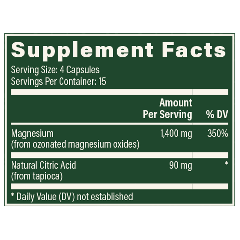 Oxy-Powder Supplement Facts Label