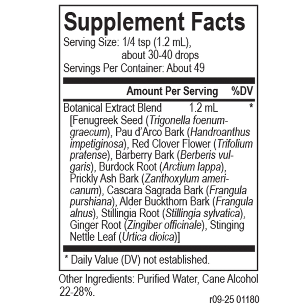Core Gen 2 Blend Supplement Facts Label