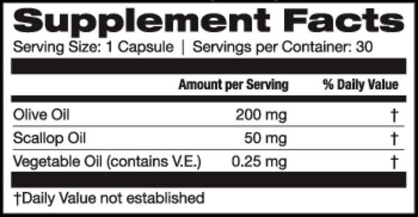 Brain Health Supplement Facts Label