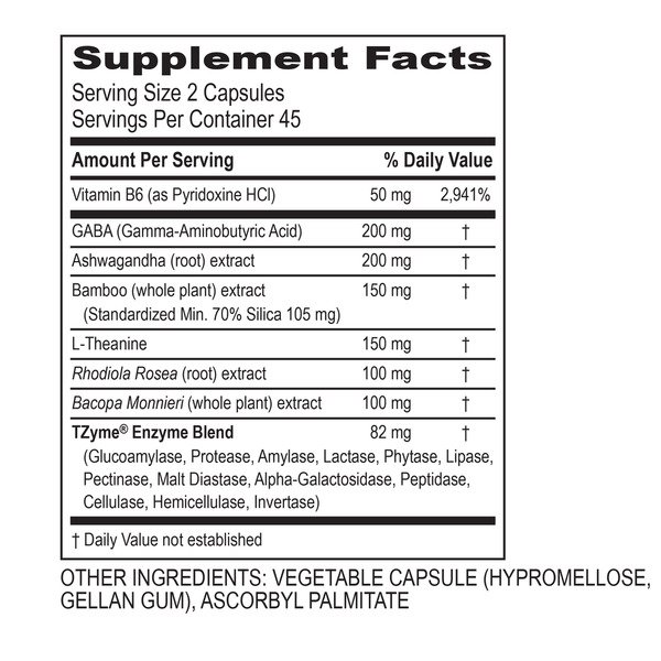 ReZEN Supplement Facts Label