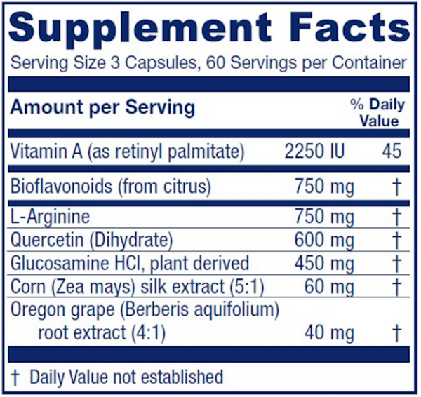 Bladder Ease Supplement Facts Label