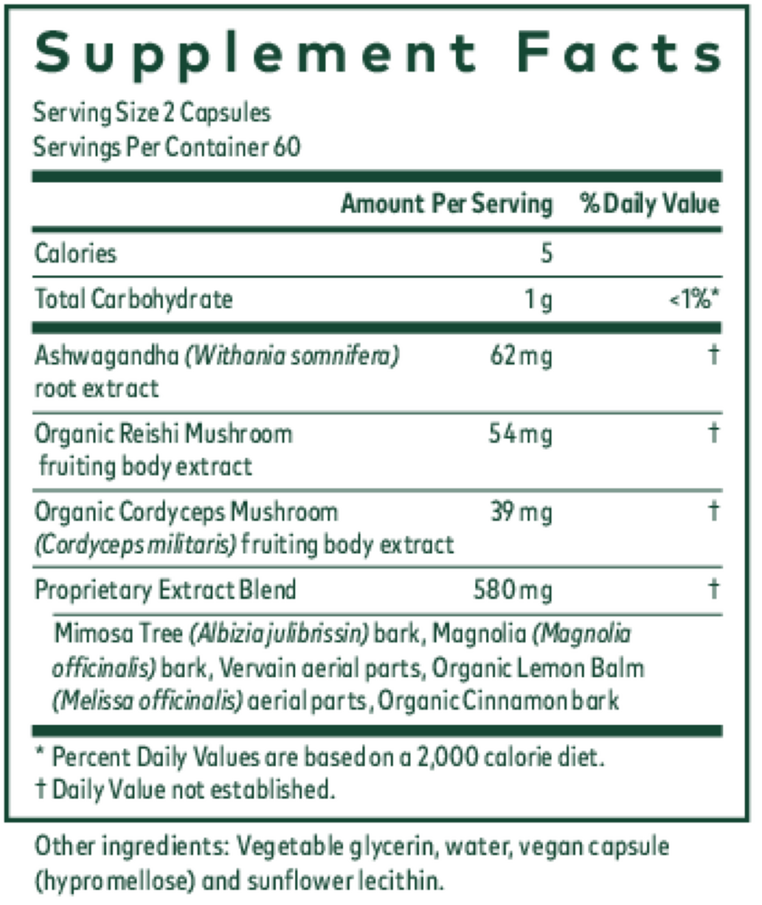 Nighttime HPA Phyto-Caps Supplement Facts Label