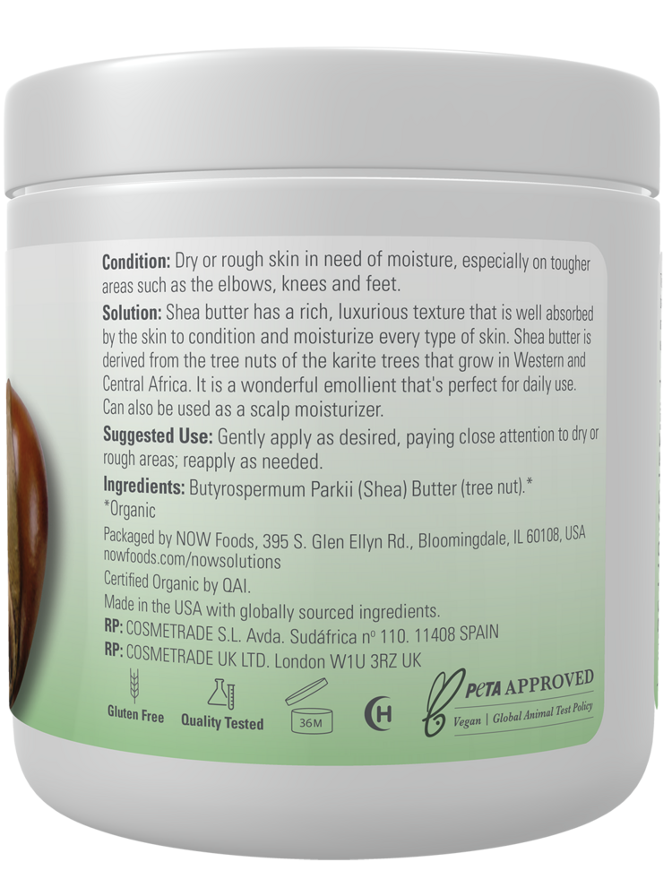 Organic Shea Butter Supplement Facts Label