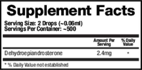 DHEA Supplement Facts Label