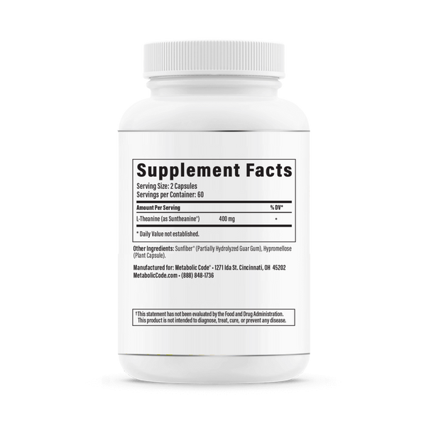 Suntheanine Supplement Facts Label