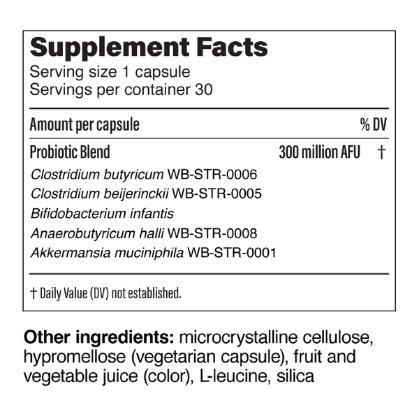 Metabolic Daily Supplement Facts Label