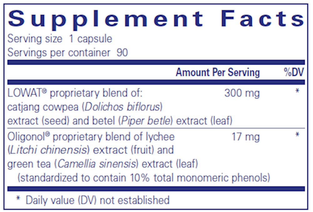 AdipoLean II Supplement Facts Label