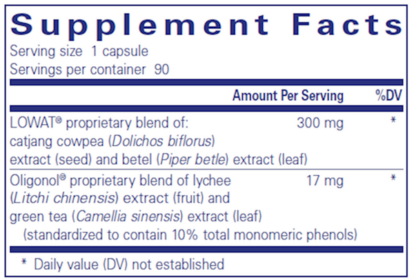 AdipoLean II Supplement Facts Label