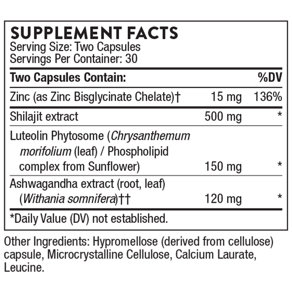 Advanced Testosterone Support Supplement Facts Label