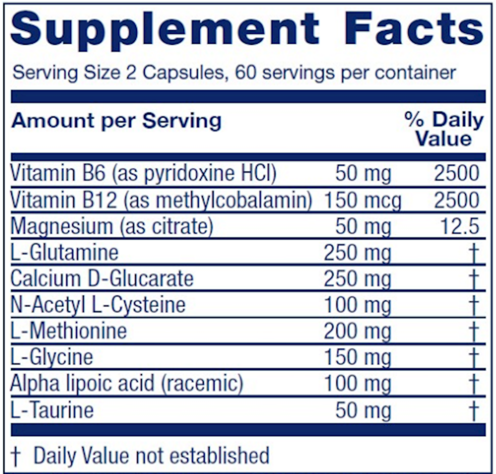 Endocrine Disruptor Relief Supplement Facts Label