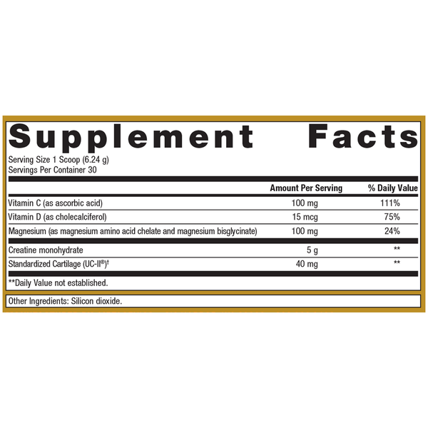 StayStrong+ Joint & Muscle Powder Supplement Facts Label
