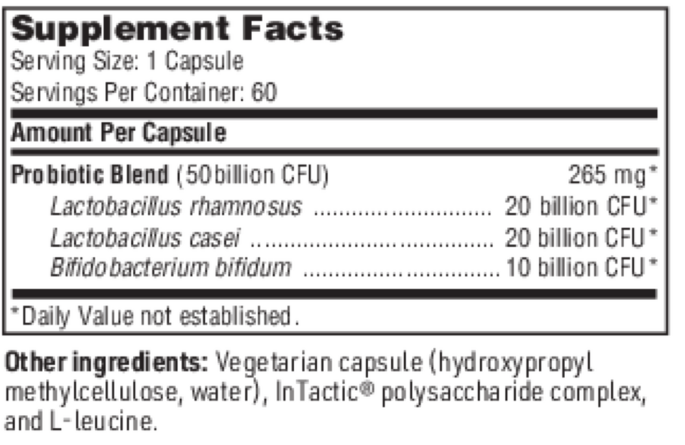 Ther-Biotic Detoxification Support Supplement Facts Label