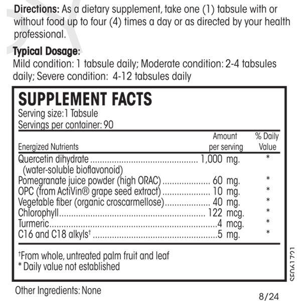 Repair Guard Supplement Facts Label