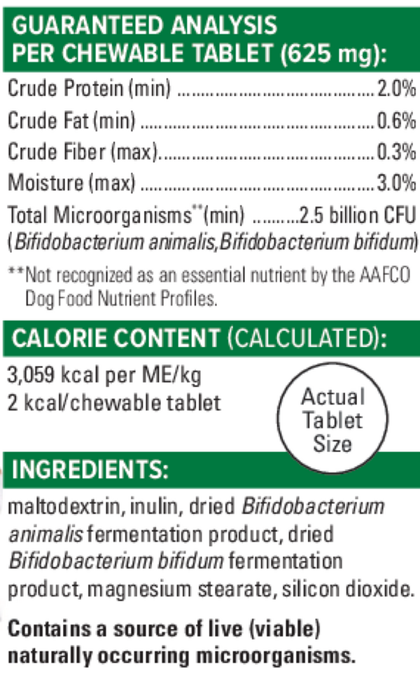 Probiotic Daily Supplement Facts Label