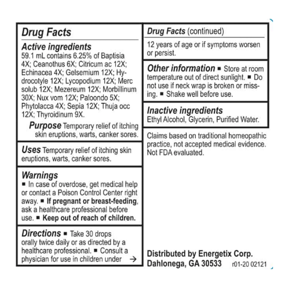 HZ-Chord Supplement Facts Label