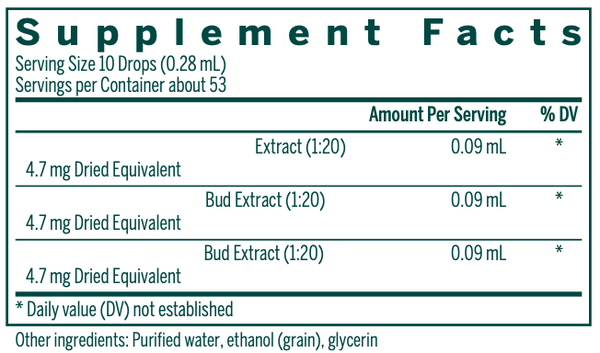 Defense-Gen Supplement Facts Label