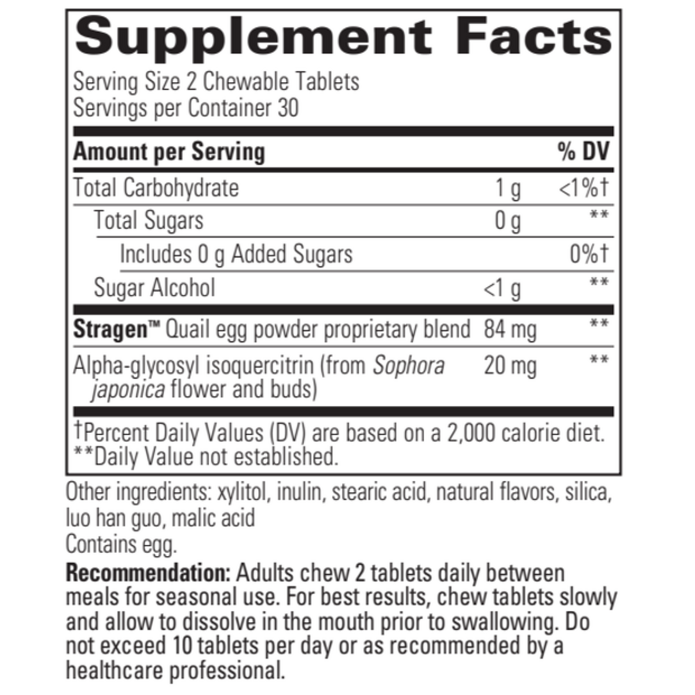 AllQlear Supplement Facts Label