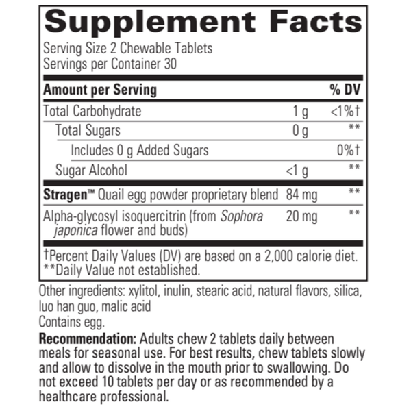 AllQlear Supplement Facts Label