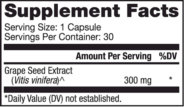 Blood Pressure Support Supplement Facts Label