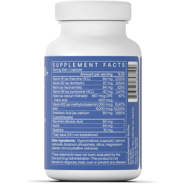 DISCONTINUED - B Vitamins Hi Potency Supplement Facts Label