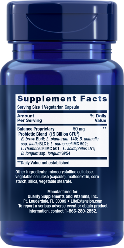 FLORASSIST® Balance Supplement Facts Label