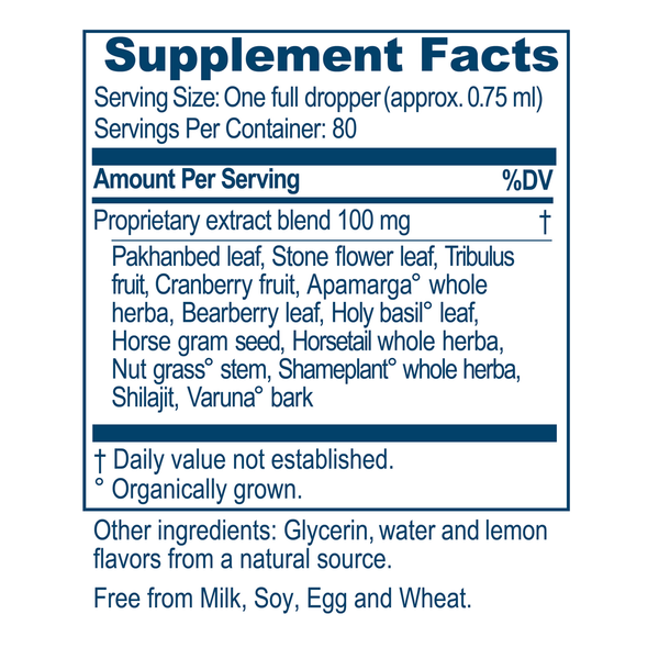 Rentone Drops Supplement Facts Label