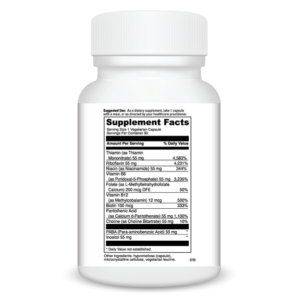 Stress B Capsules Supplement Facts Label