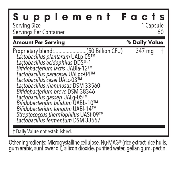 Essential-Biotic® COMPLETE Supplement Facts Label