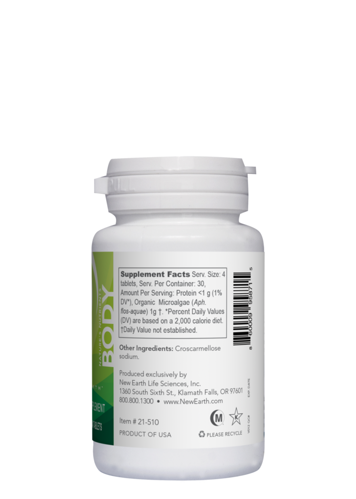 Body Tablets Supplement Facts Label