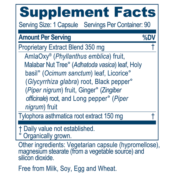 Bronchotone Supplement Facts Label