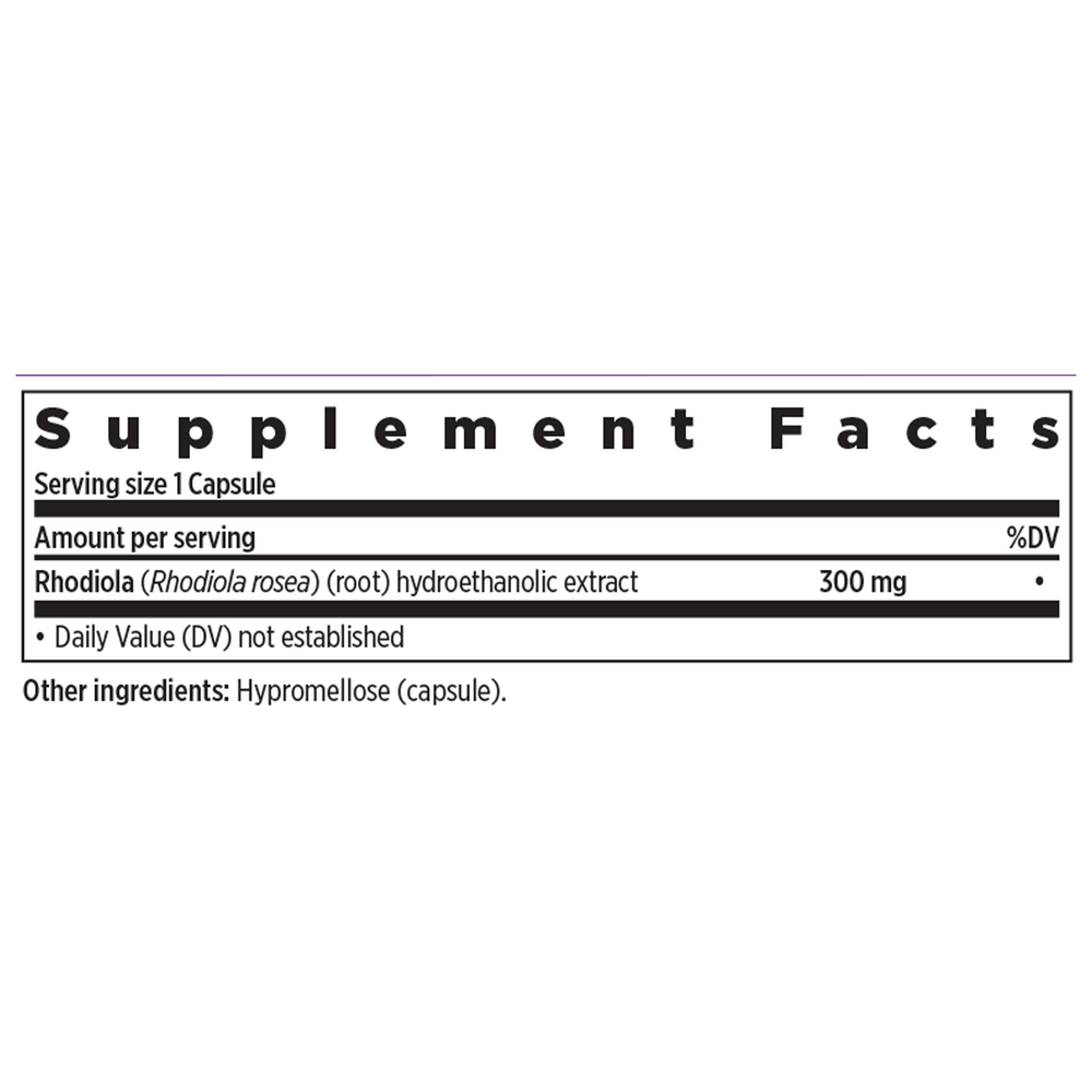 Rhodiola Force Supplement Facts Label