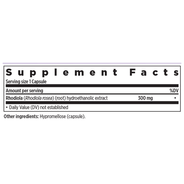 Rhodiola Force Supplement Facts Label