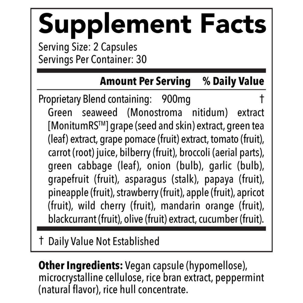 Arterosil HP Supplement Facts Label